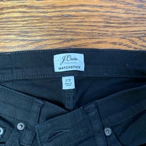J crew matchstick black jean